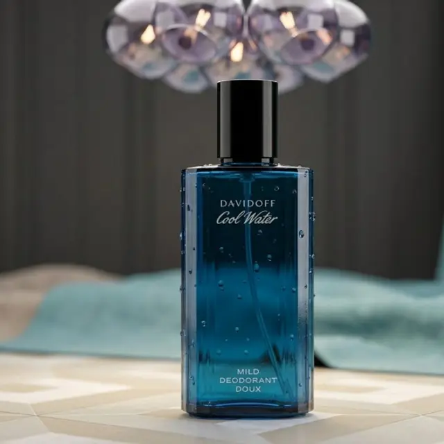 Perfume presented in a brand-styled luxury interior look