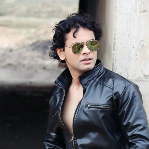 Portrait of a man in a leather jacket
